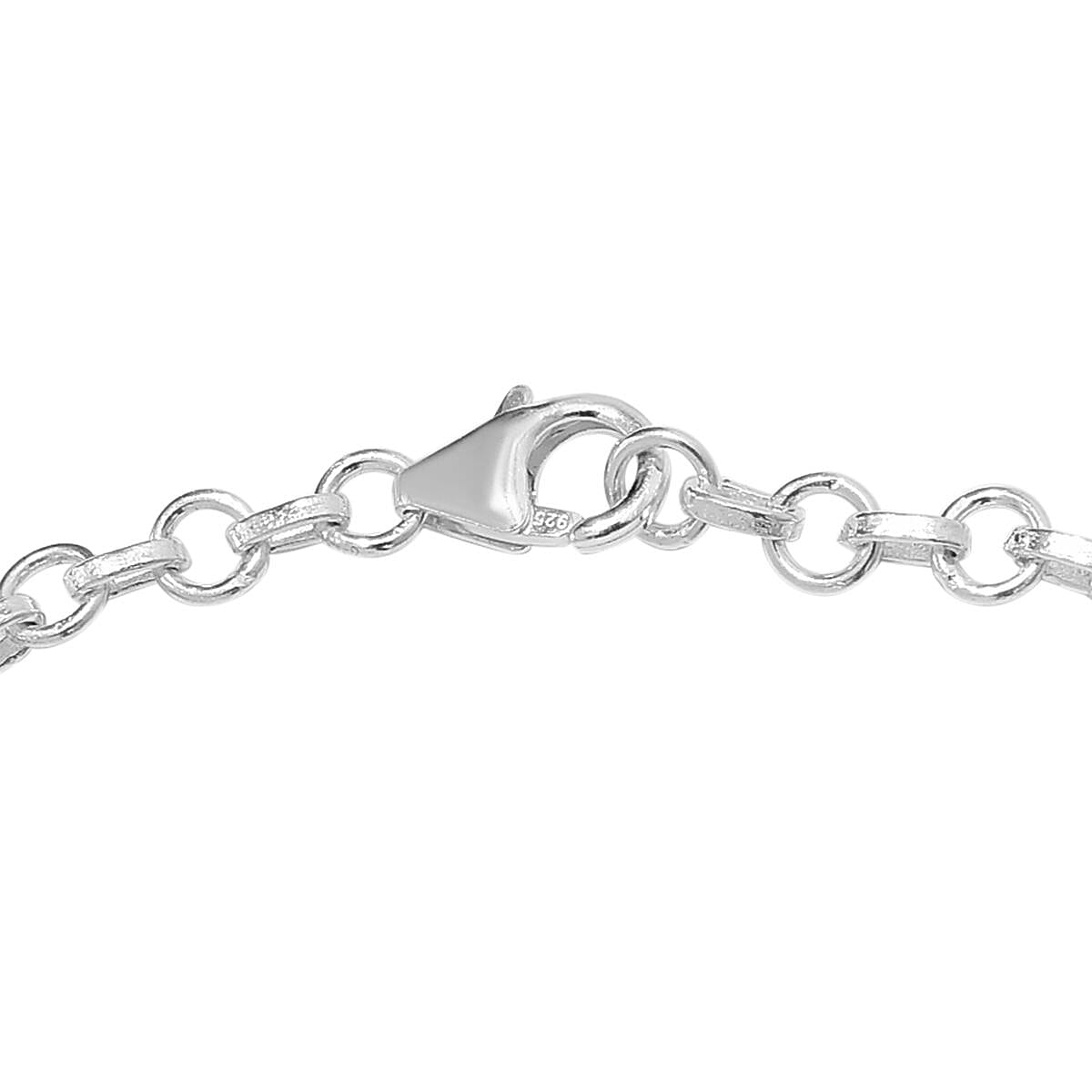 J Francis -  Blue Zircon Crystal Station Bead Bracelet (Size 7 with Extender) with Lobster Lock in Sterling Silver, Silver wt 3.20 Gms