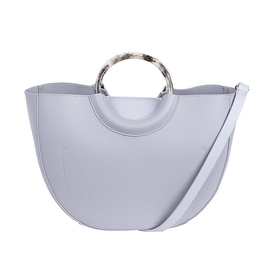 Inyati Georgia Half Moon Bag with Removable Pouch (Size 23x35x13 Cm) - Light Grey