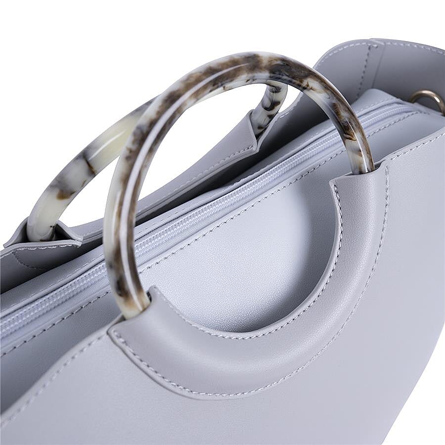 Inyati Georgia Half Moon Bag with Removable Pouch (Size 23x35x13 Cm) - Light Grey