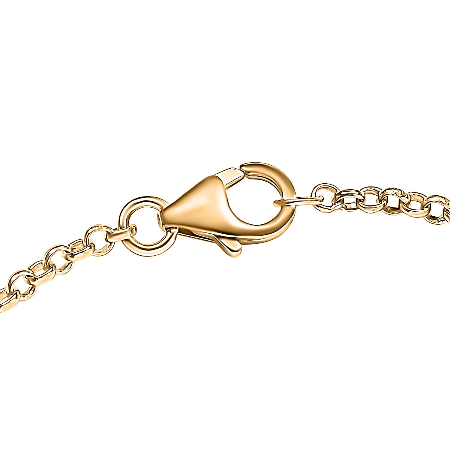 Station Star Necklace (Size - 18) With Lobster Clasp in 18K Vermeil Yellow Gold Plated Sterling Silver