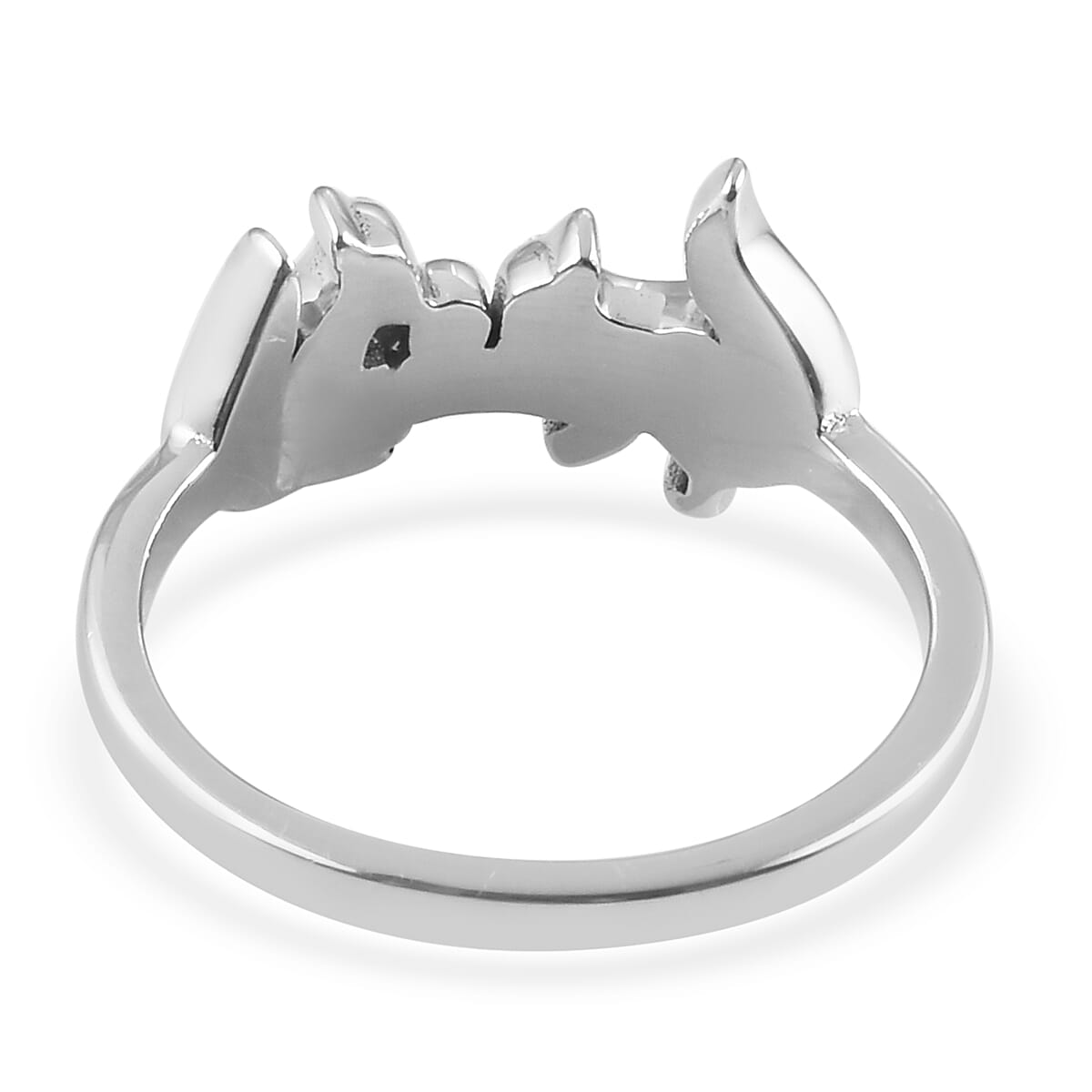 Platinum and Yellow Gold Overlay Sterling Silver Squirrel Ring
