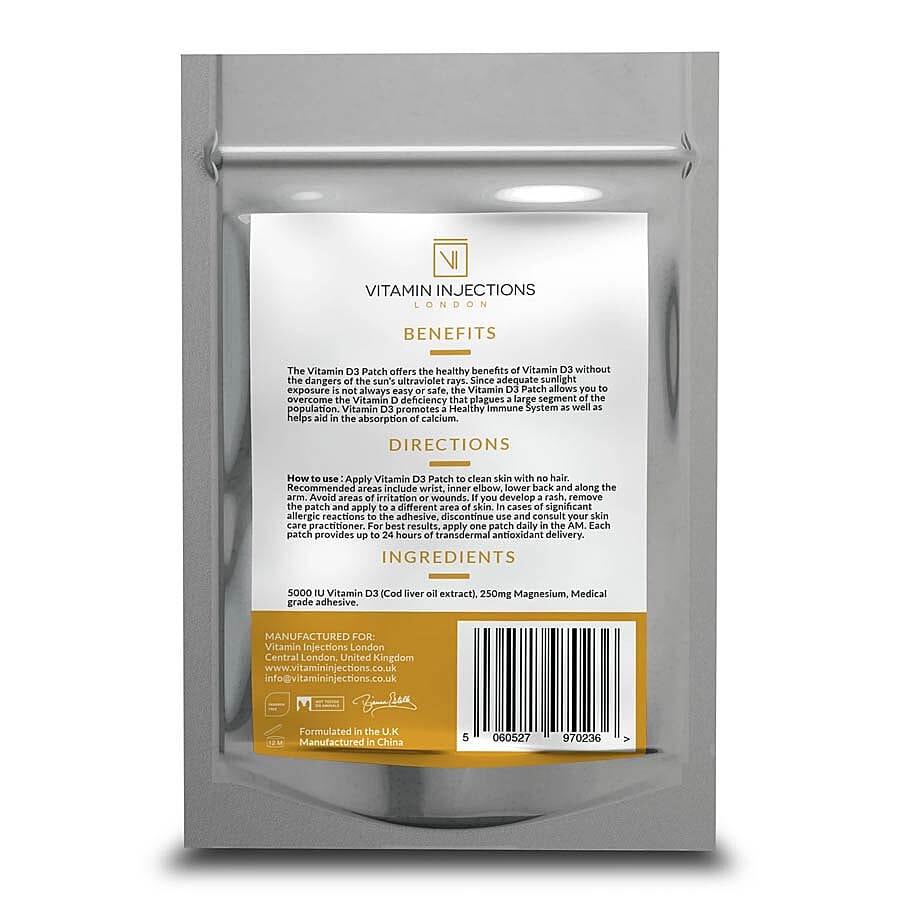 Vitamin Patches - D3 (32 Patches) with Magnesium