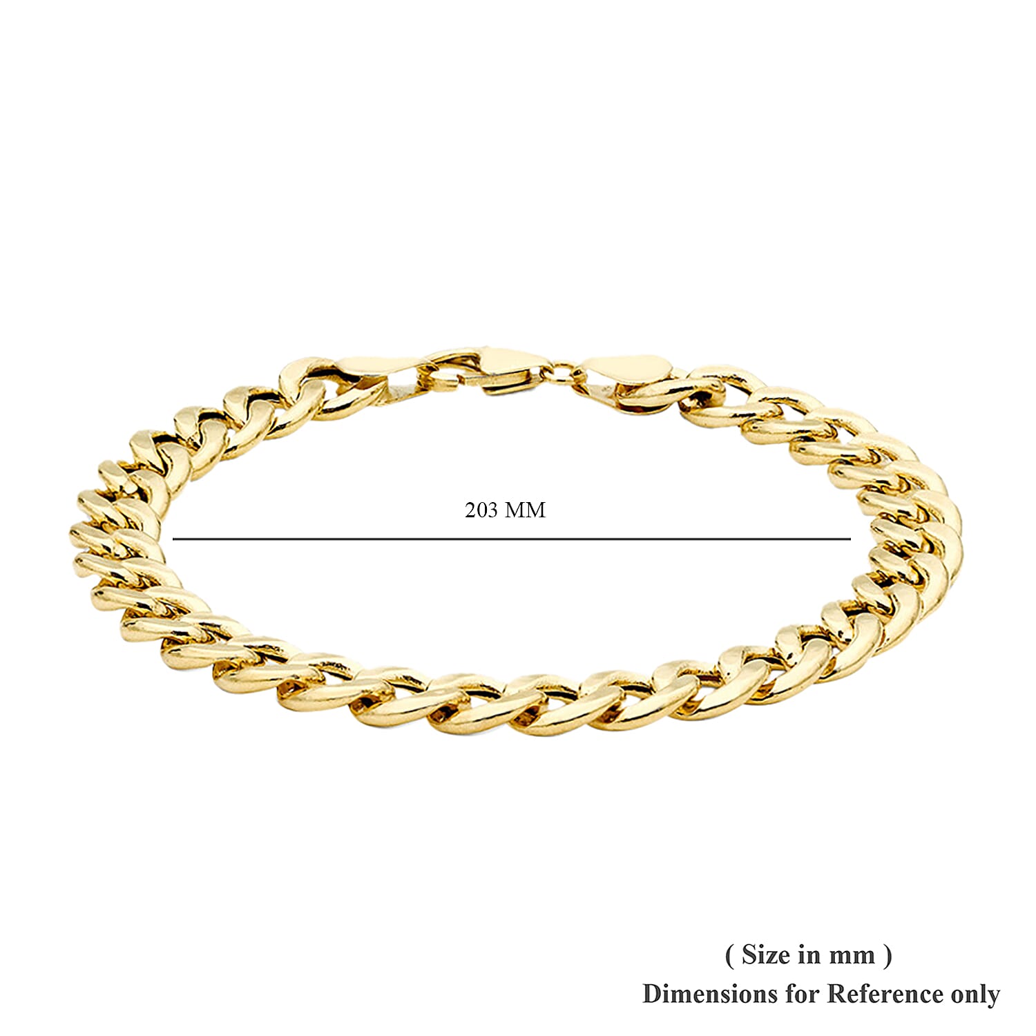 9K Yellow Gold Bracelet (Size 8), Gold wt 7.80 Gms.