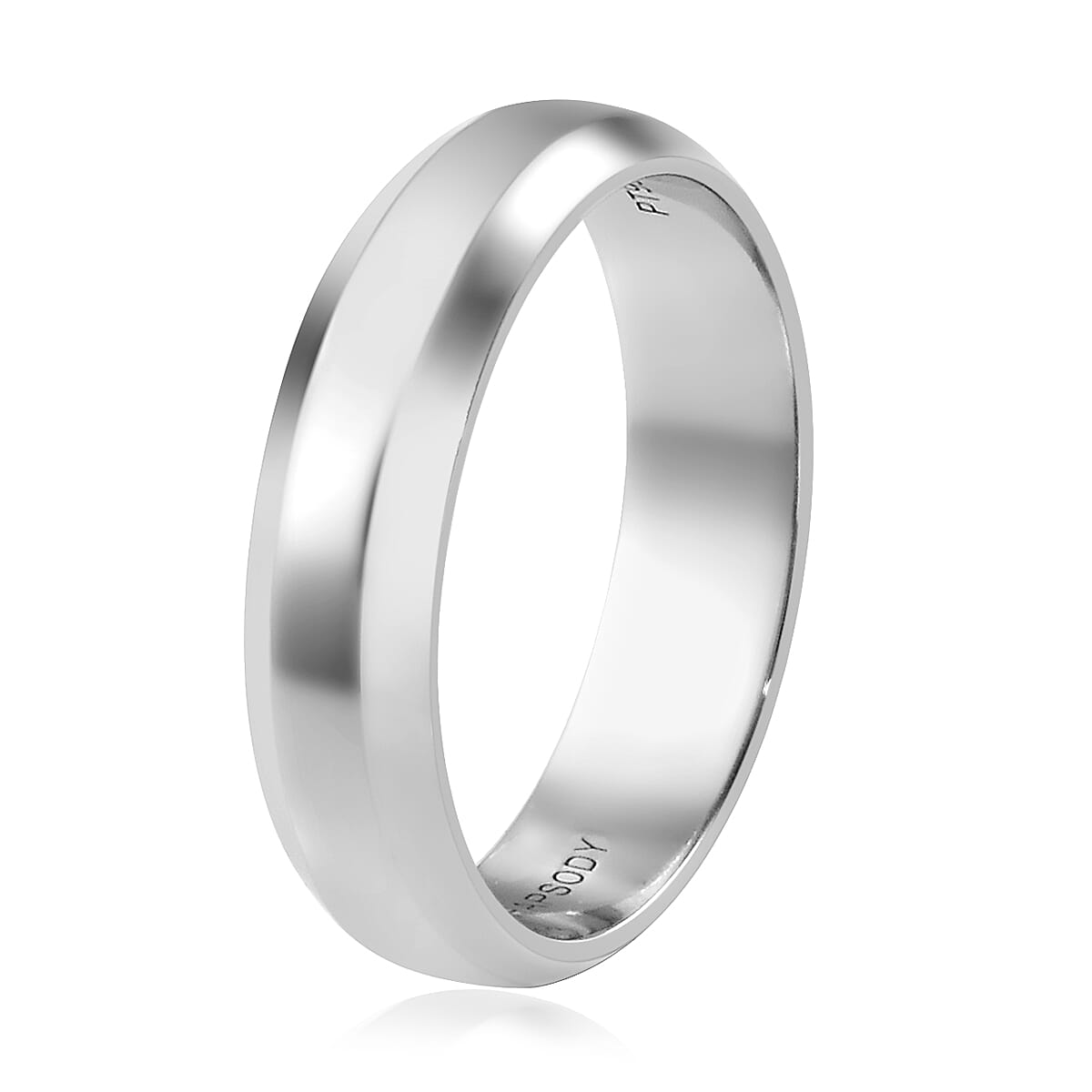 950 Platinum Band Ring, Platinum wt 5.60 Gms