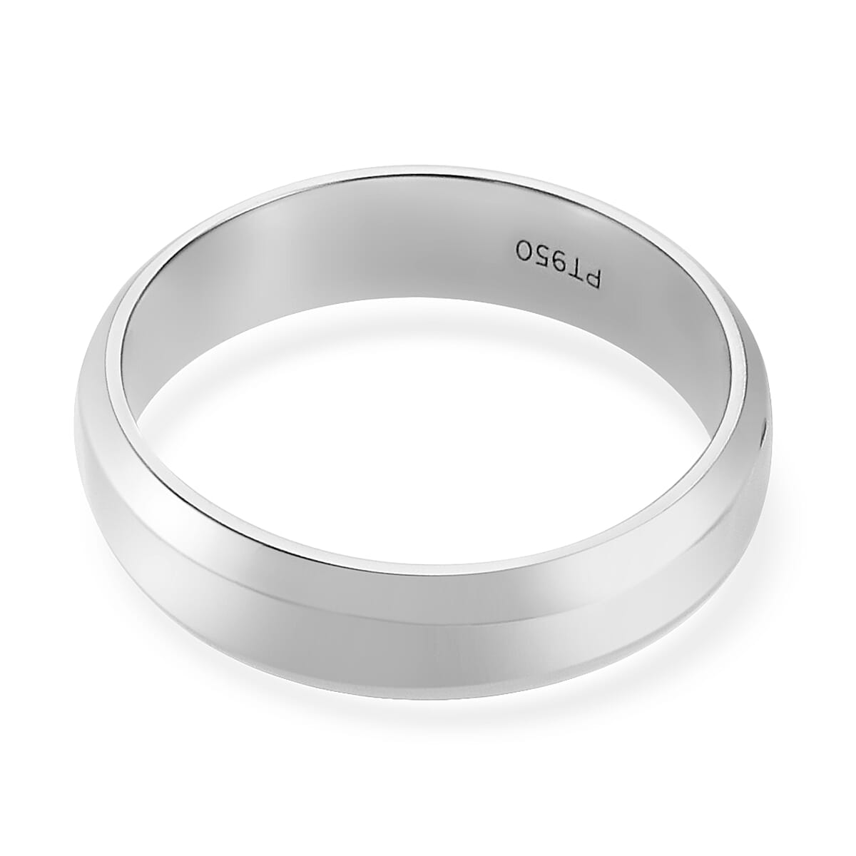 950 Platinum Band Ring, Platinum wt 5.60 Gms