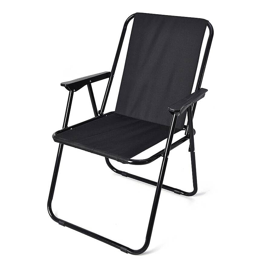 Picnic Portable and Folding Chair (Size 52x44x75cm) - Black