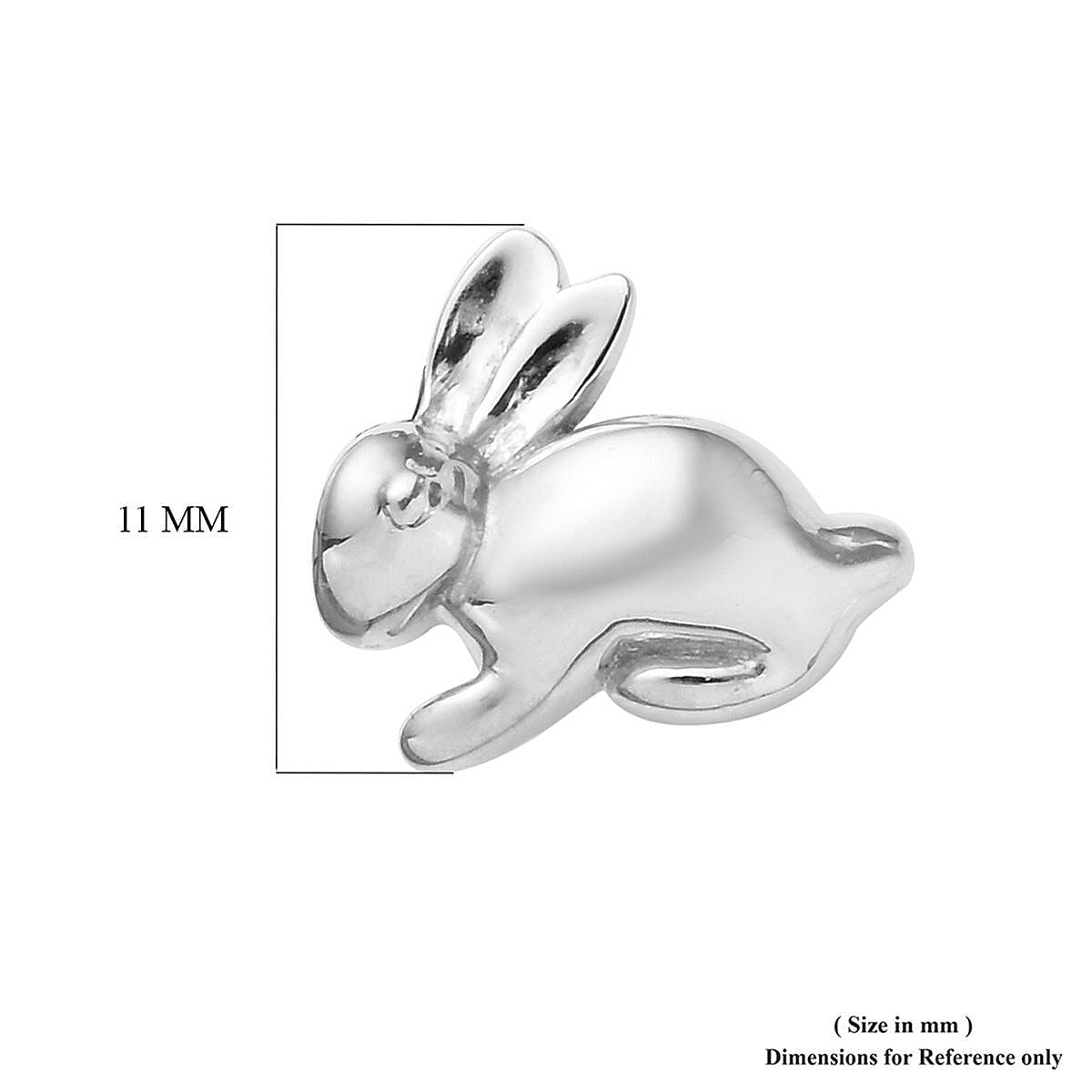 Bunny Stud Earrings for Kids in Sterling Silver