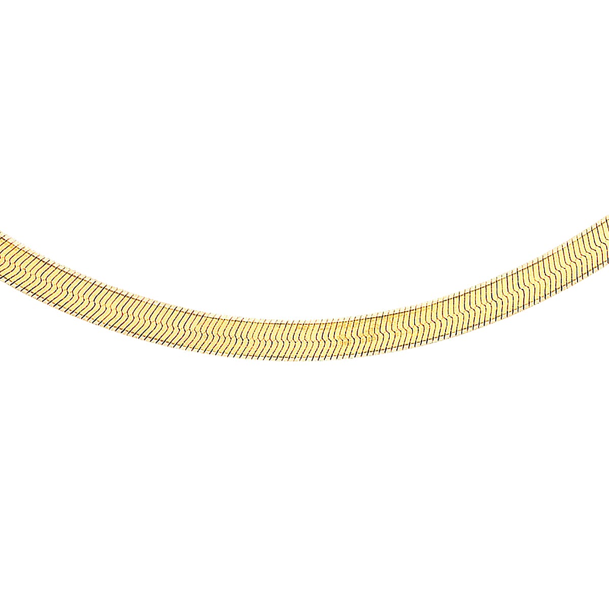 9K Yellow Gold Herringbone Necklace (Size 18), Gold wt 3.30 Gms