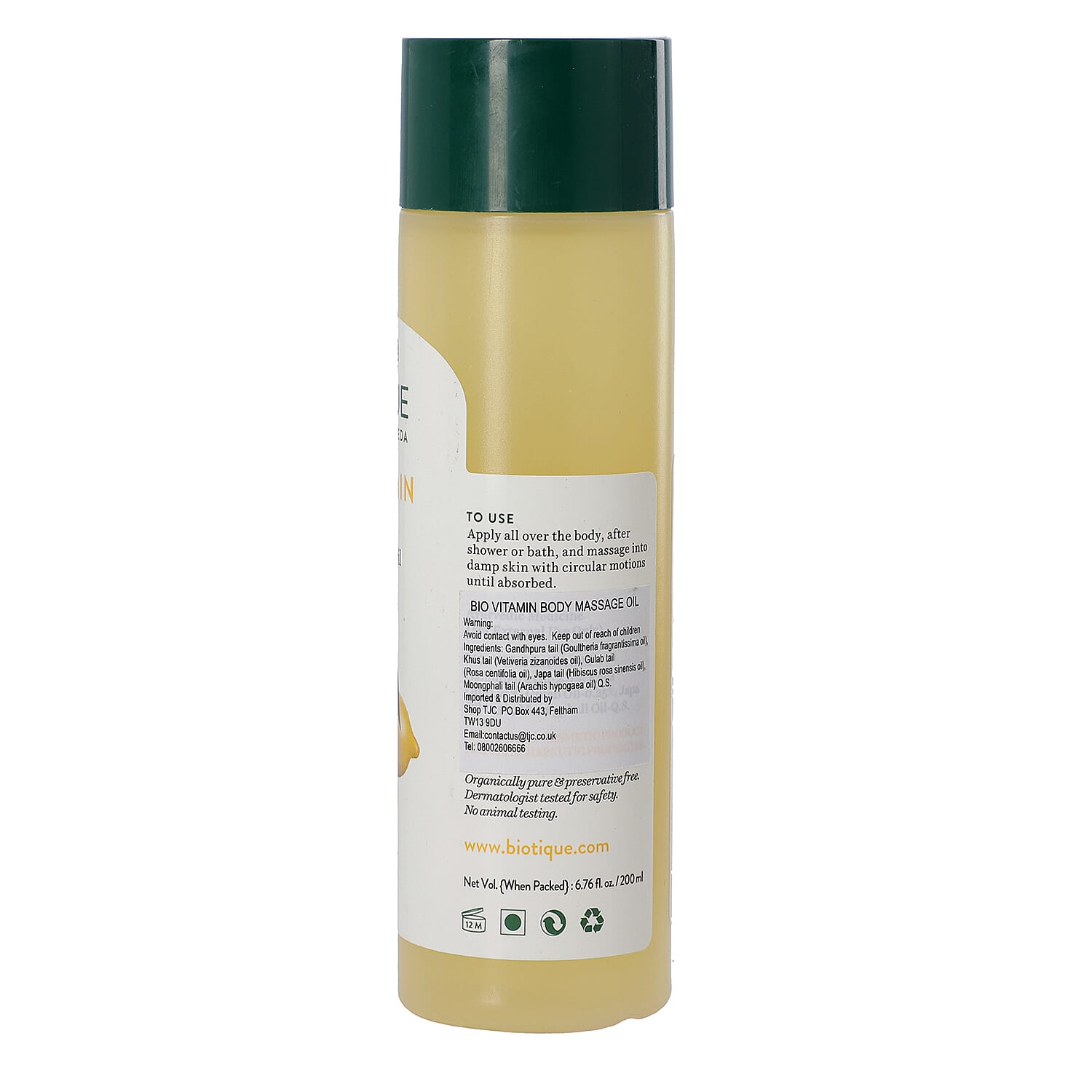 Biotique Bio Vitamin Therapeutic Body Massage Oil - 210ml
