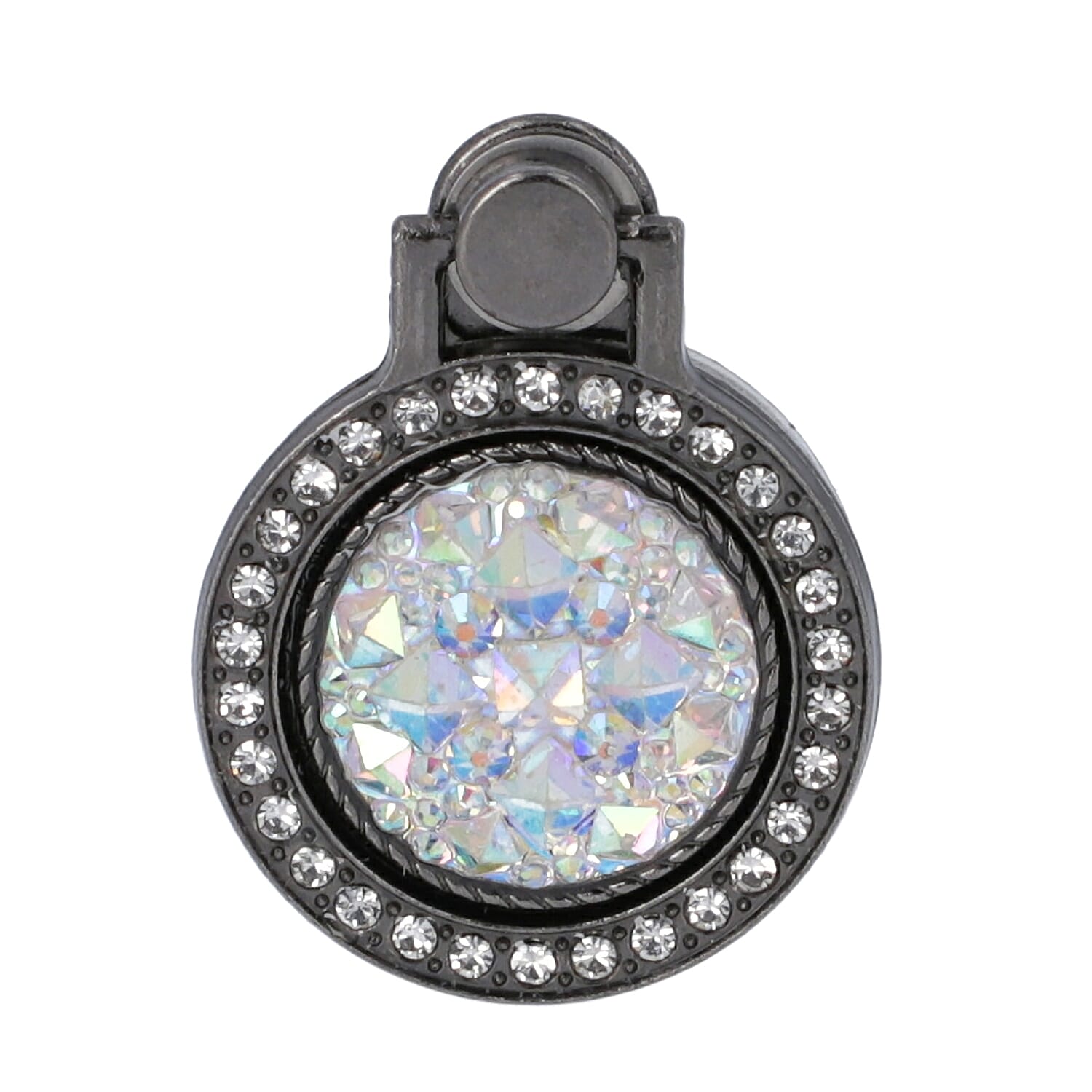 Black and White Shungite Plate Phone Holder (Size 4x3x1 Cm)