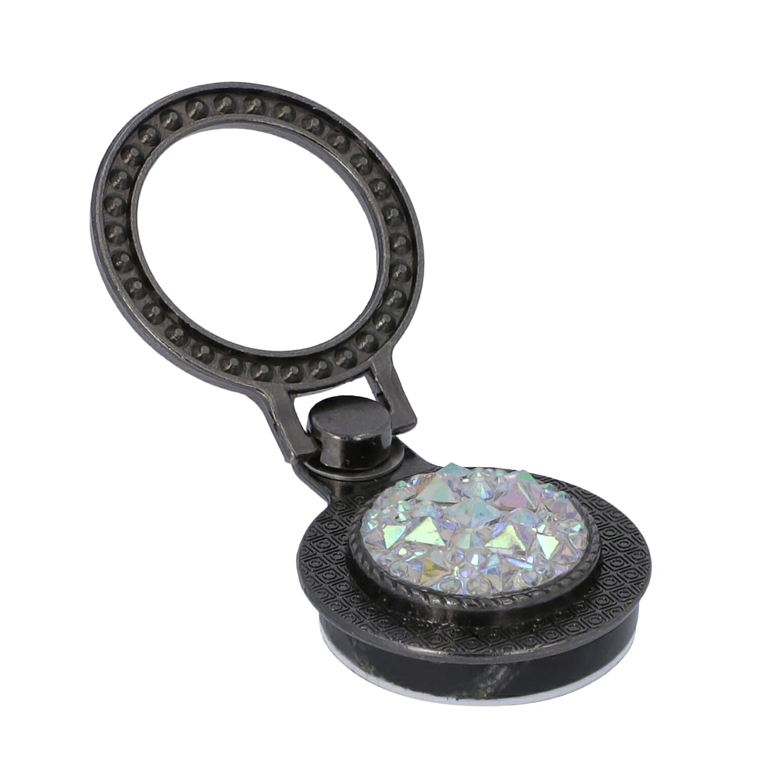 Black and White Shungite Plate Phone Holder (Size 4x3x1 Cm)