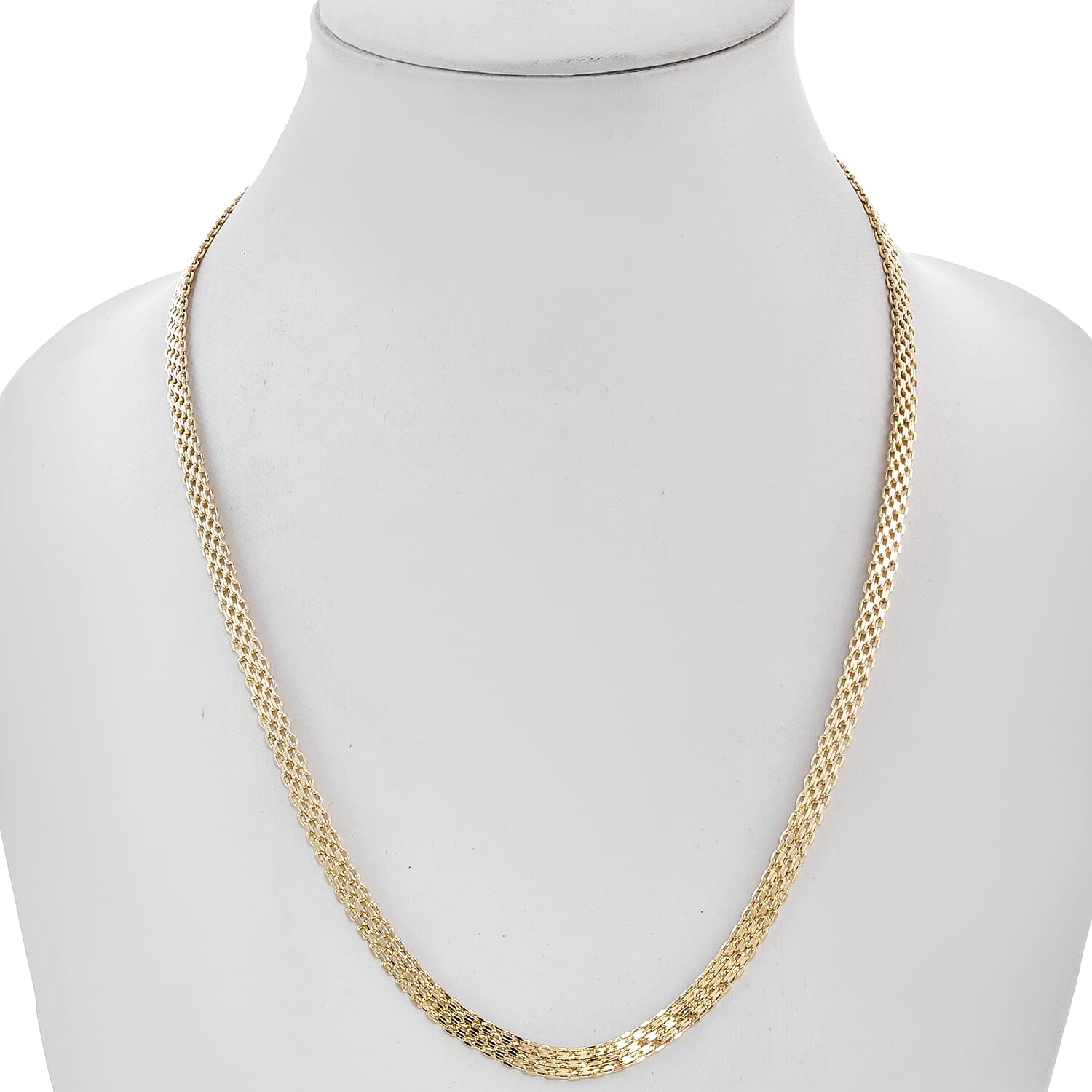 Royal Bali Collection - 9K Yellow Gold Bismark Necklace (Size 20) with Lobster Clasp, Gold wt 6.50 Gms
