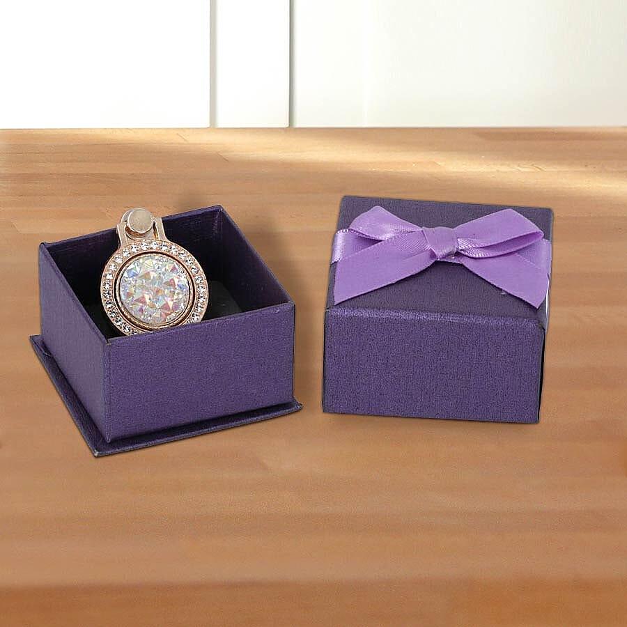 Gold and White Shungite Plate Phone Holder (Size 4x3x1 Cm)