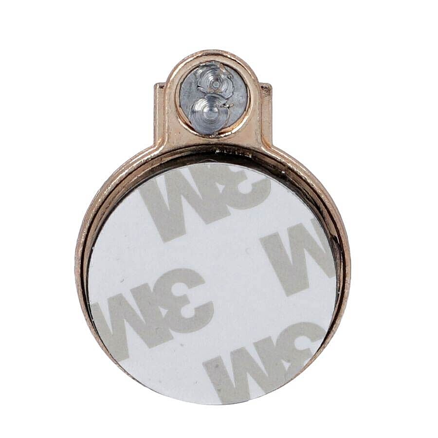 Gold and White Shungite Plate Phone Holder (Size 4x3x1 Cm)