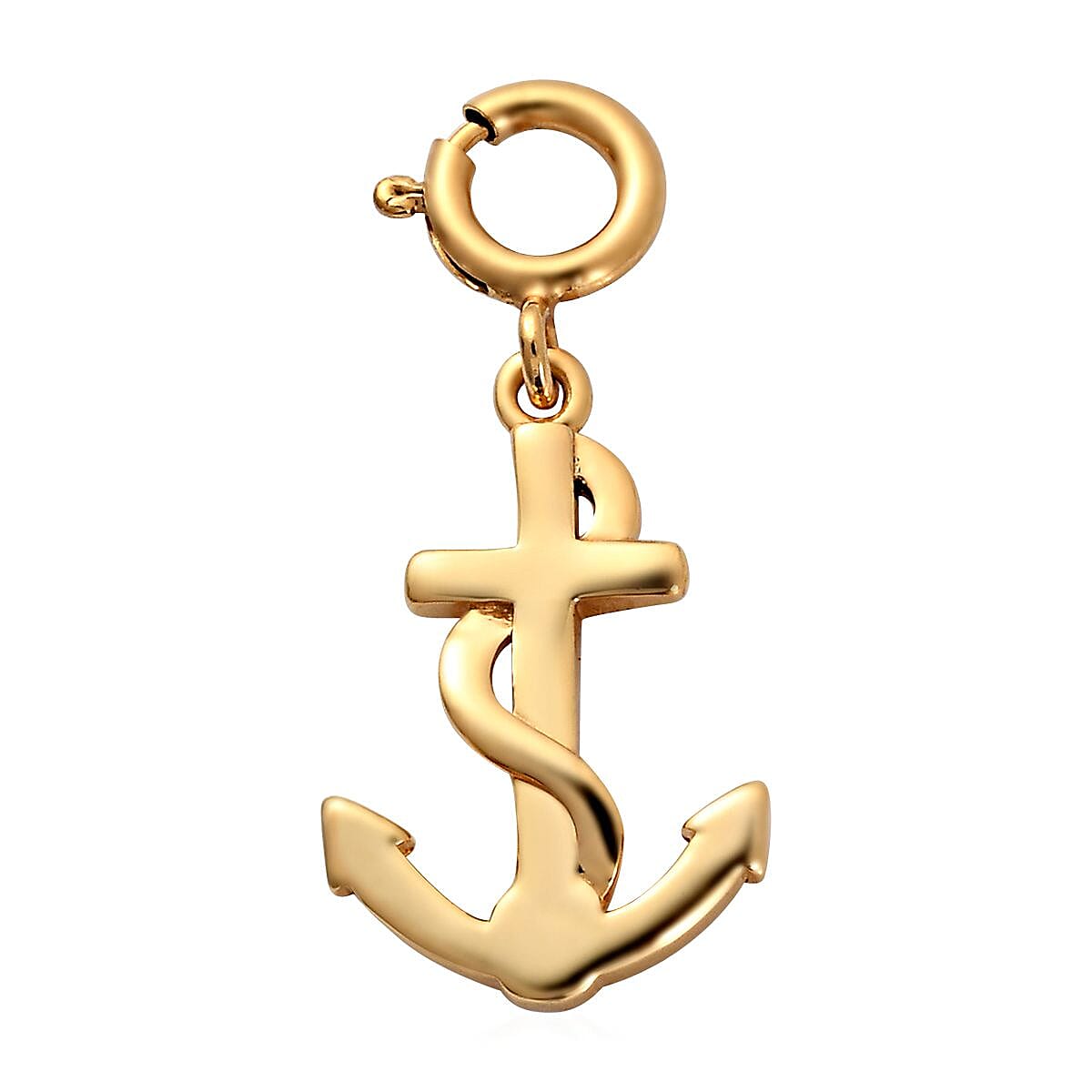 Sundays Child - 14K Gold Overlay Sterling Silver Anchor Charm