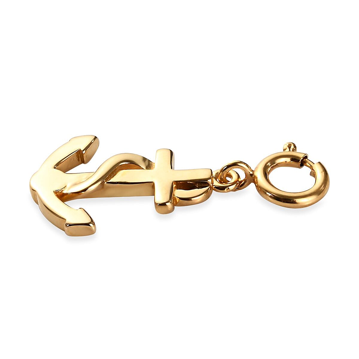 Sundays Child - 14K Gold Overlay Sterling Silver Anchor Charm