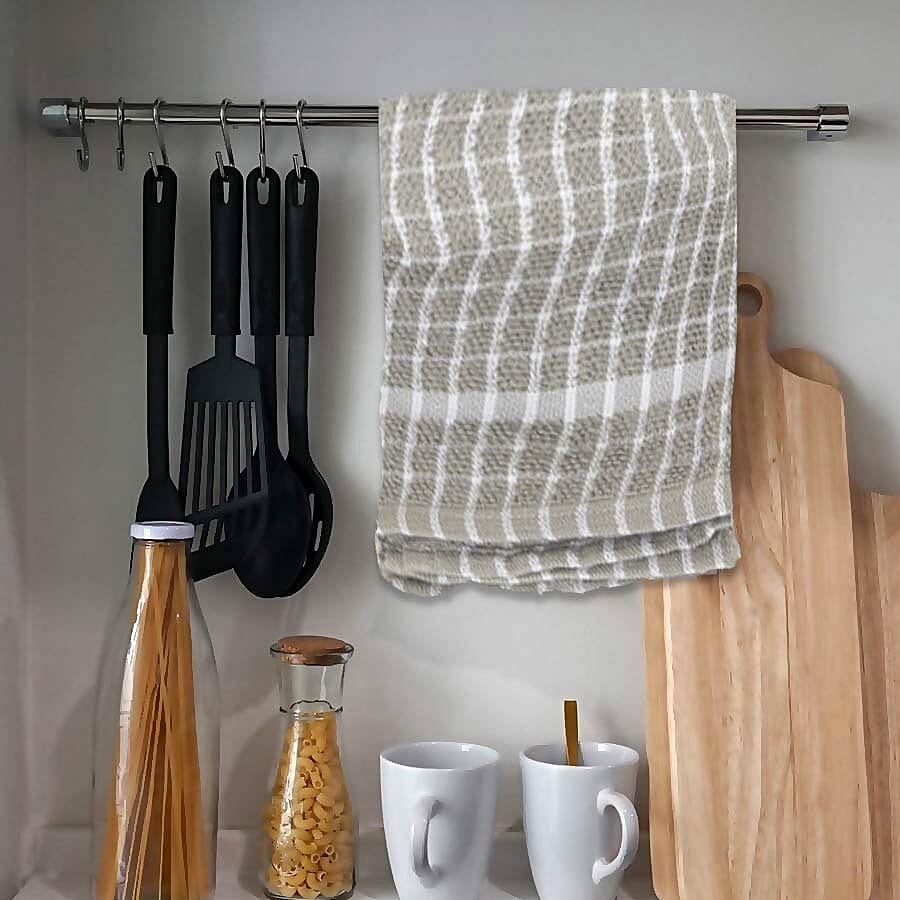 Set of 10 - 100% Cotton Multi-Purpose Kitchen Tea Towel (Size 45x63 Cm) - White, Red and Multi