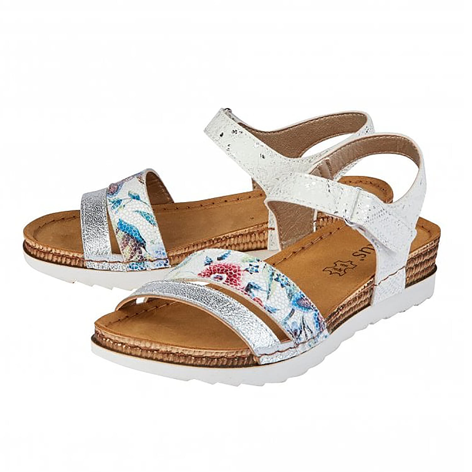 Lotus Prato Velcro Sandals (Size 3) - White