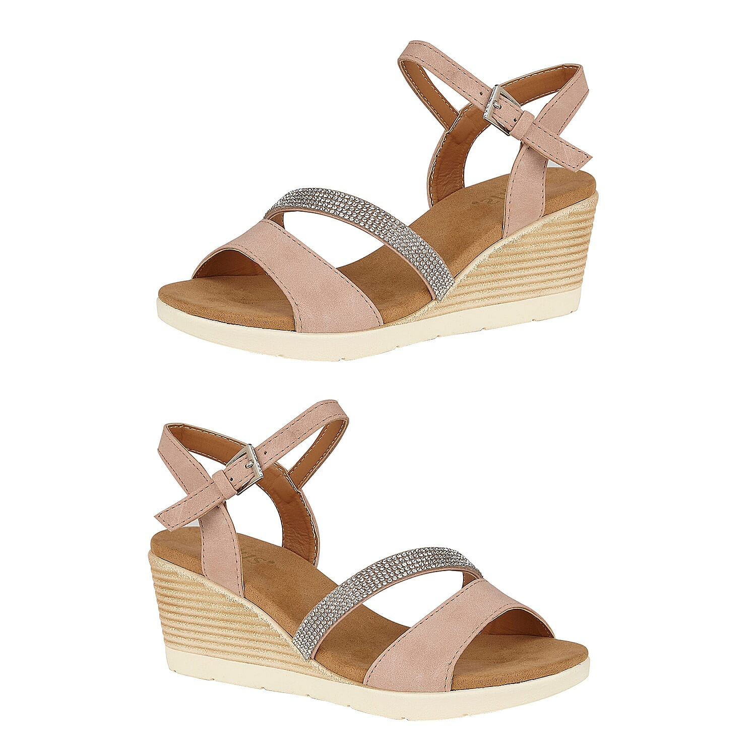 Lotus Lilou Wedge Sandals (Size 8) - Pink