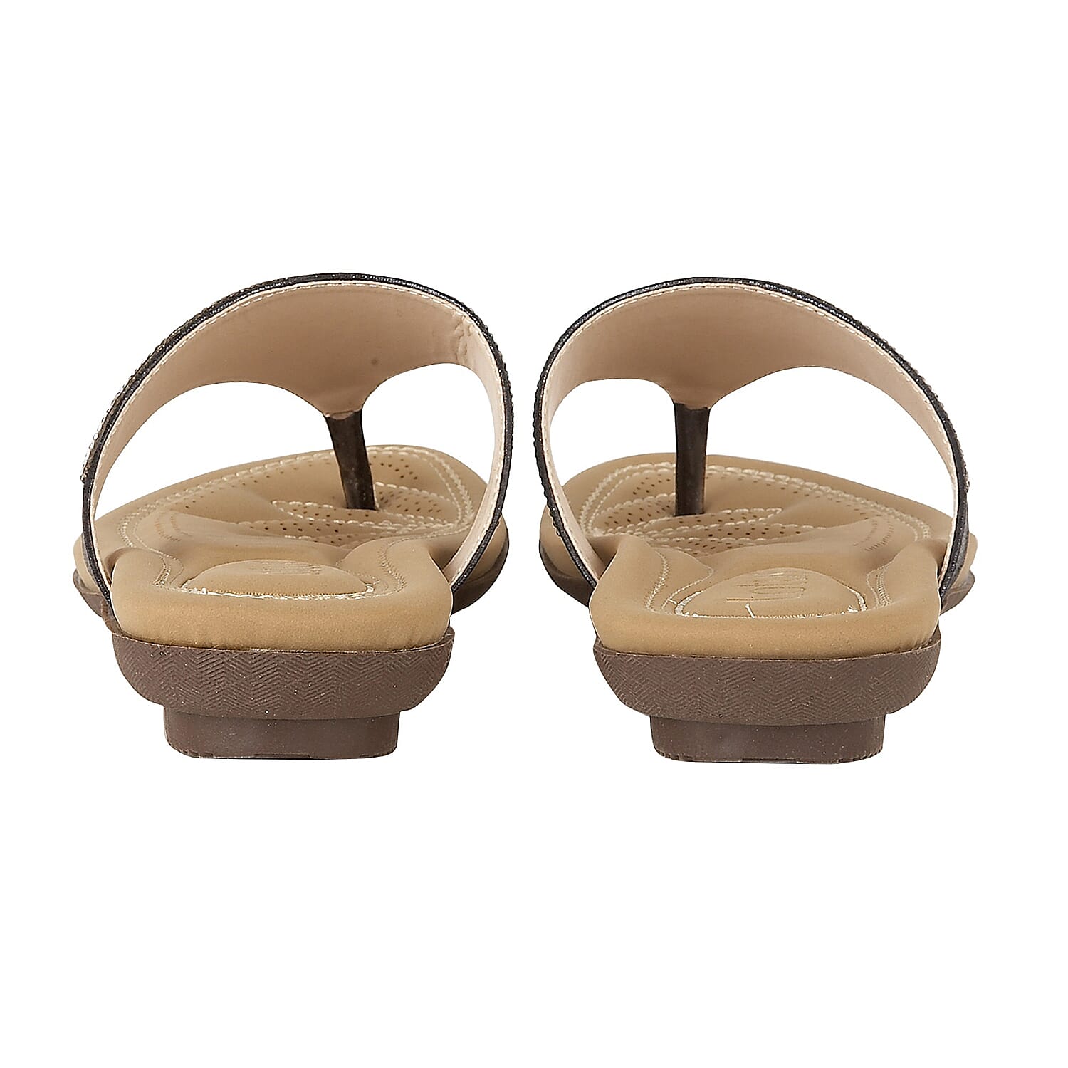 Lotus Patti Flat Toe-Post Sandals in Blue Colour