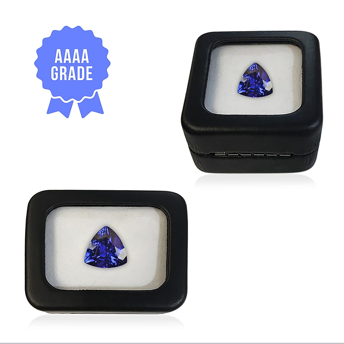 AAAA Tanzanite Trillion 12.83X12.86X12.82X8.05 Faceted 7.70 Ct.