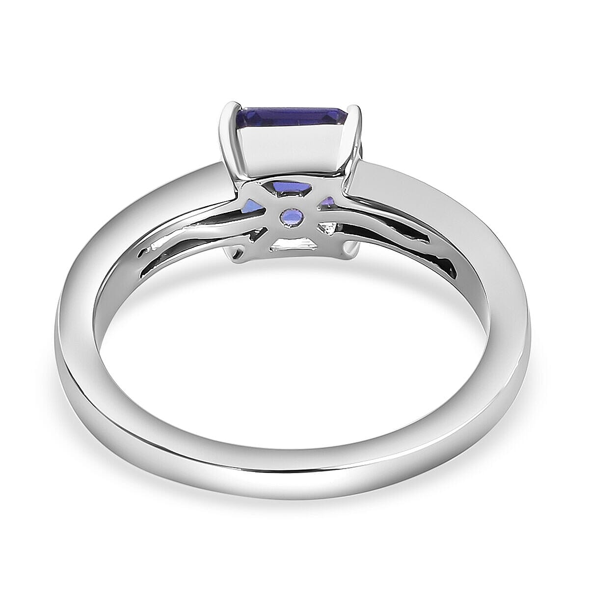 RHAPSODY 950 Platinum AAAA Tanzanite and Diamond (VS-E-F) Ring 2.12 Ct, Platinum Wt. 6.20 Gms