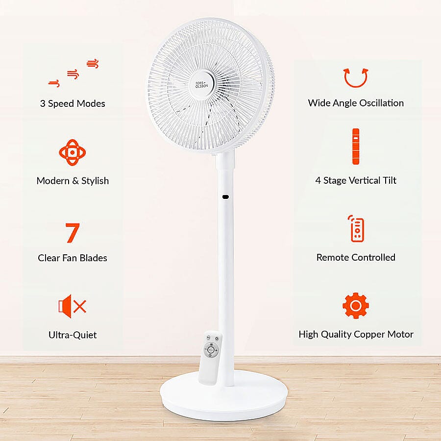 TORS & OLSSON 14 Inch Digital Pedestal Fan With Remote Control
