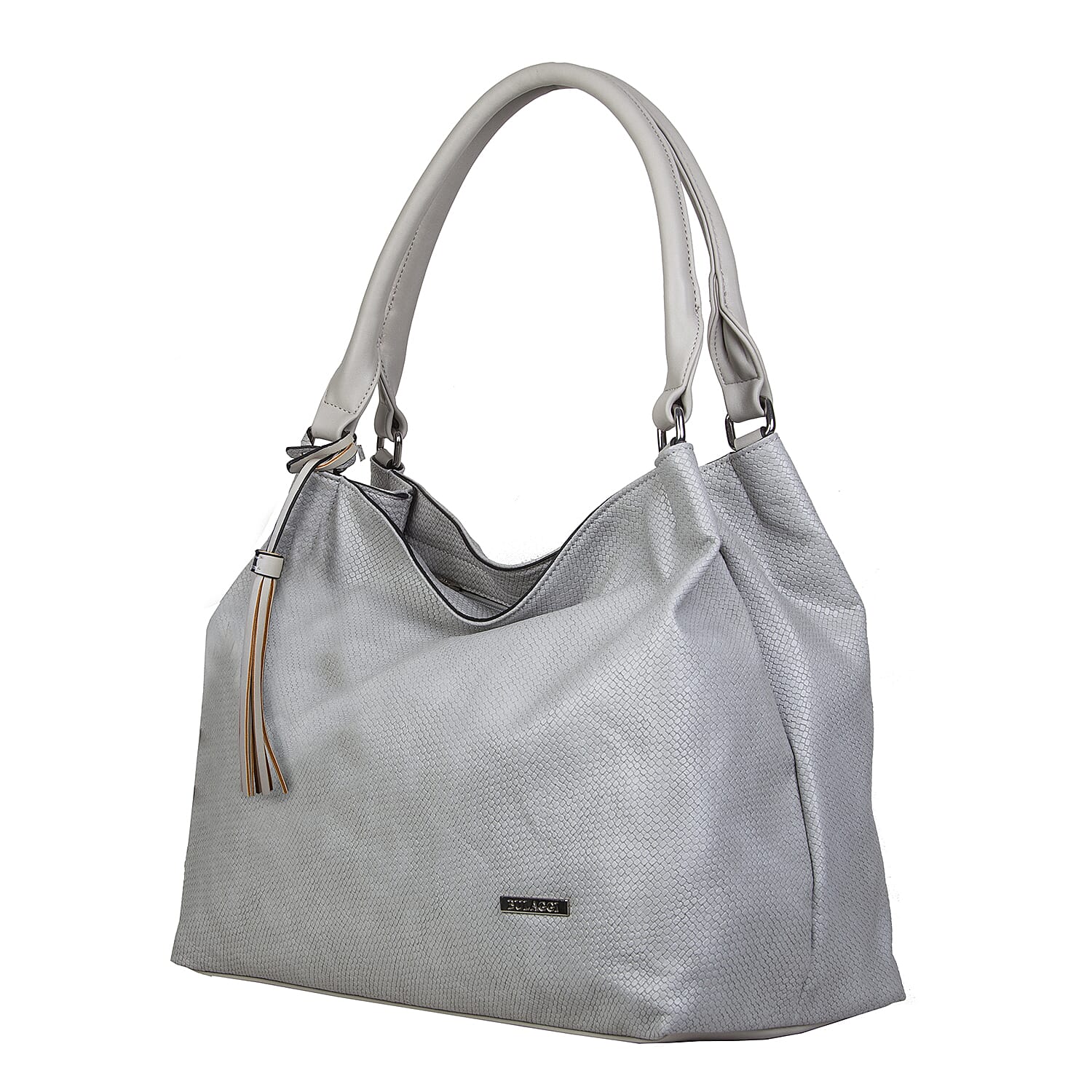 Bulaggi Collection - Mila Hobo Shoulder Bag (Size 38x33x16 Cm) - Light Grey