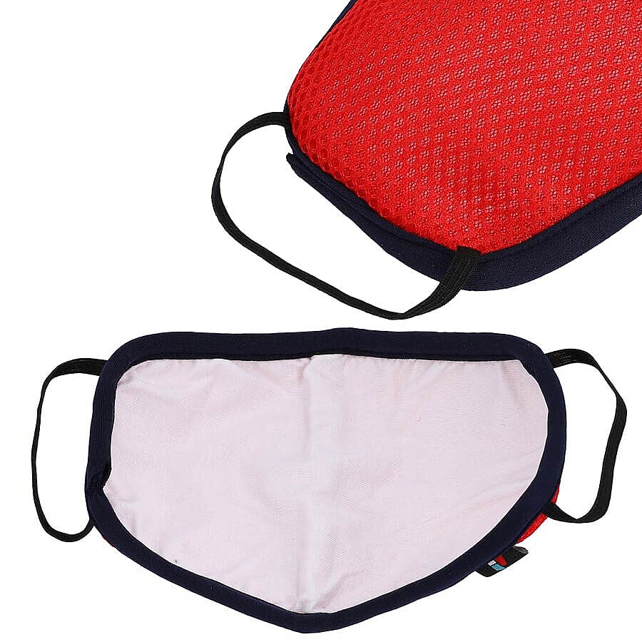 6 Layer Washable Anti Dust Face Covering - Red