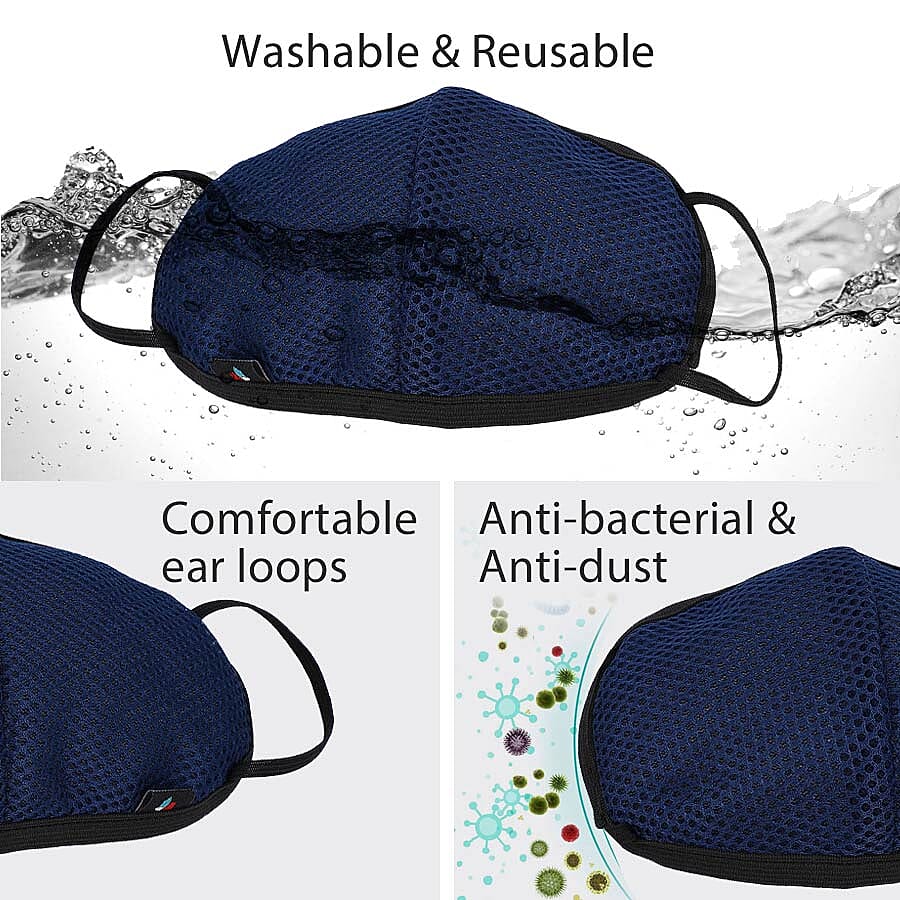 6 Layer Anti Dust Face Covering - Blue