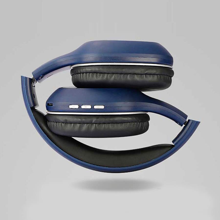 WESDAR: Wireless & Bluetooth Headphones with Rechargeable 500 mAh Battery - Navy