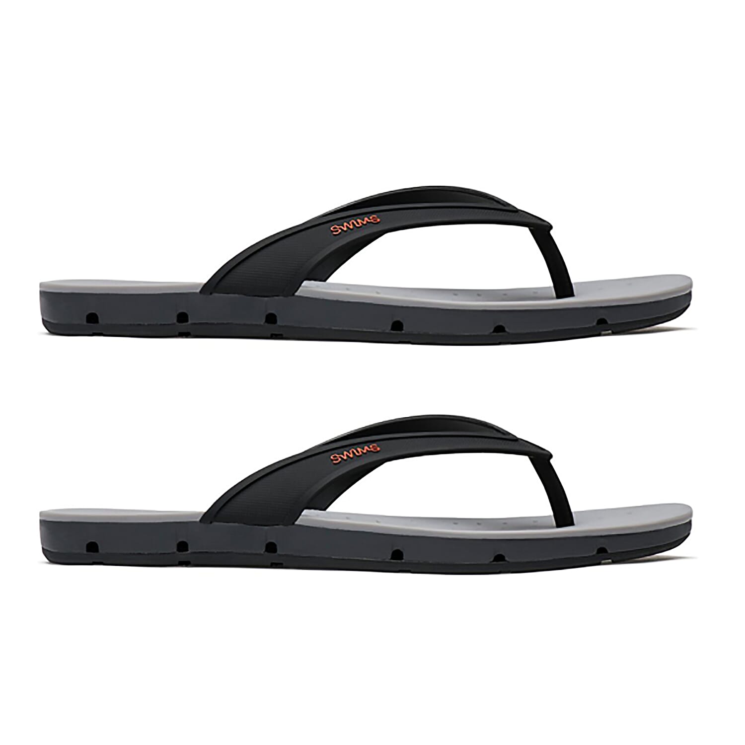 Swims Breeze Men's Flip Flop Sandals in Black and Graphite Colour