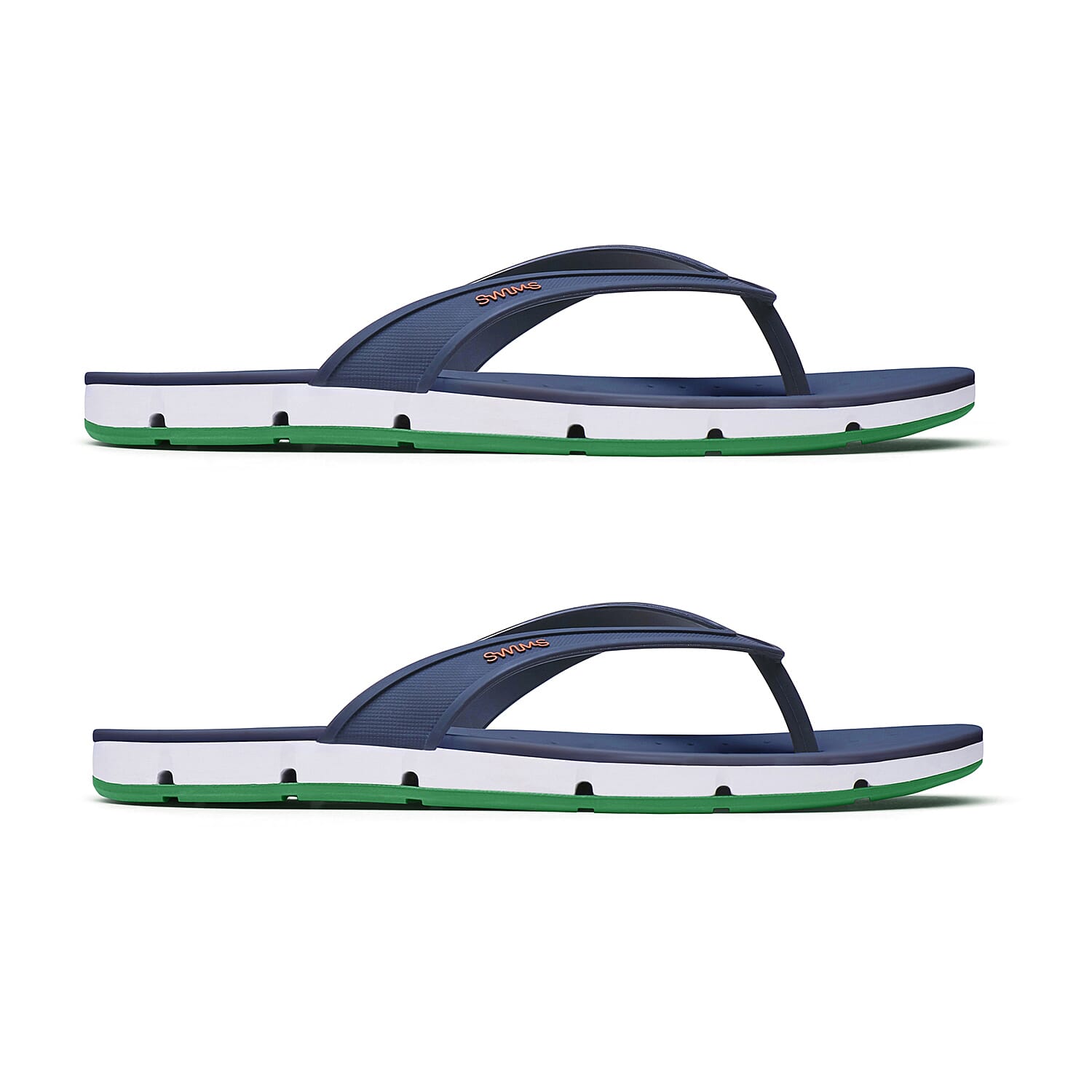 Swims Breeze Men's Flip Flop Sandals in Navy and Jolly Green Colour