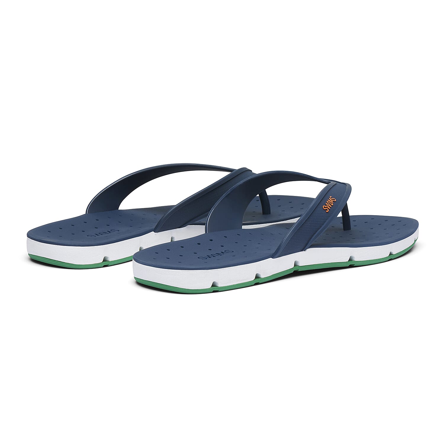 Swims Breeze Men's Flip Flop Sandals in Navy and Jolly Green Colour