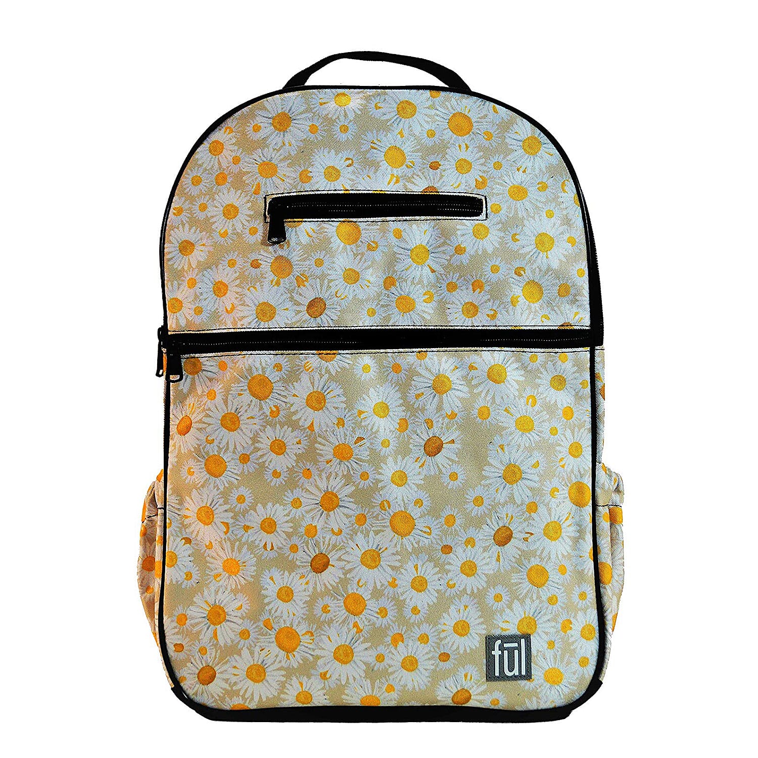FUL Accra Chamomile Flower Print Laptop Backpack (Size 43x29x12 cm) - Cream