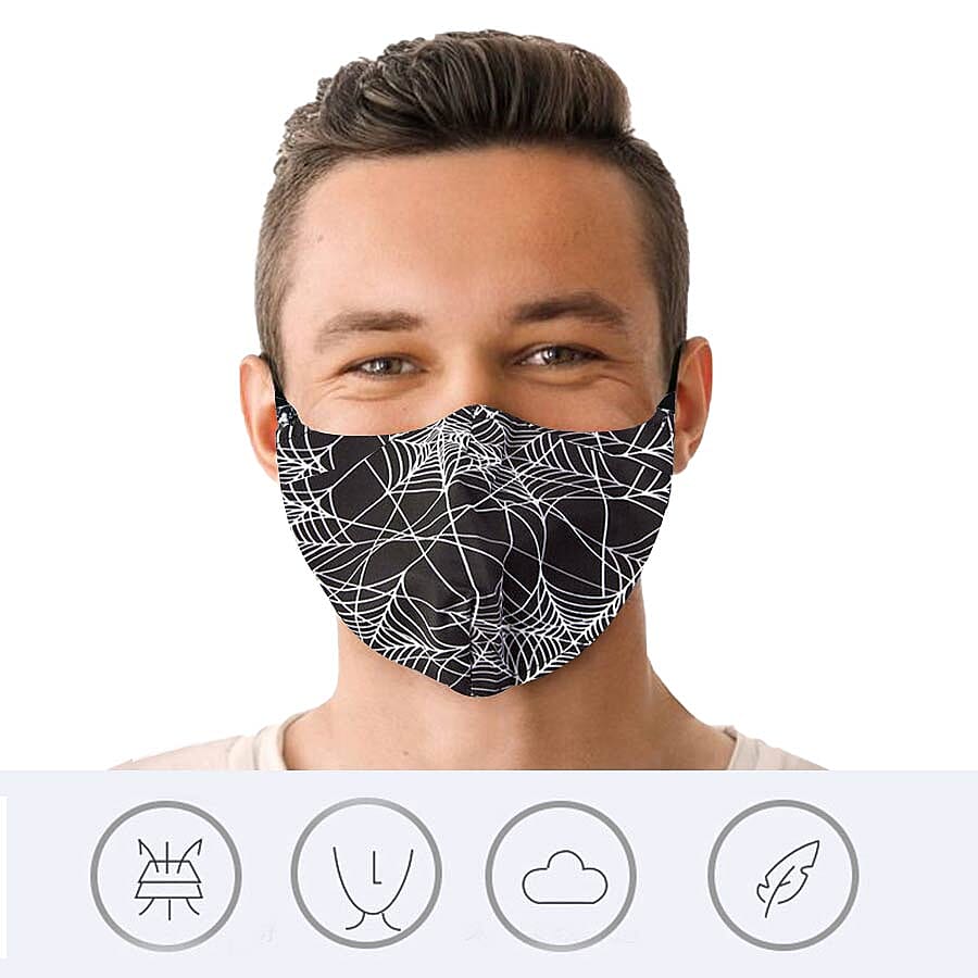Spider Web Printed Face Cover