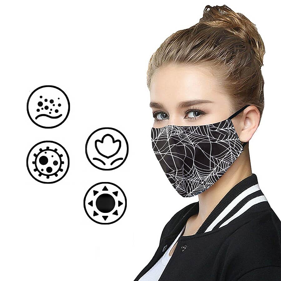 Spider Web Printed Face Cover