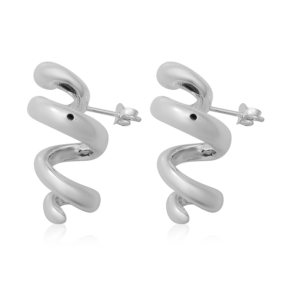 Designer Inspired- Sterling Silver Spiral Earrings