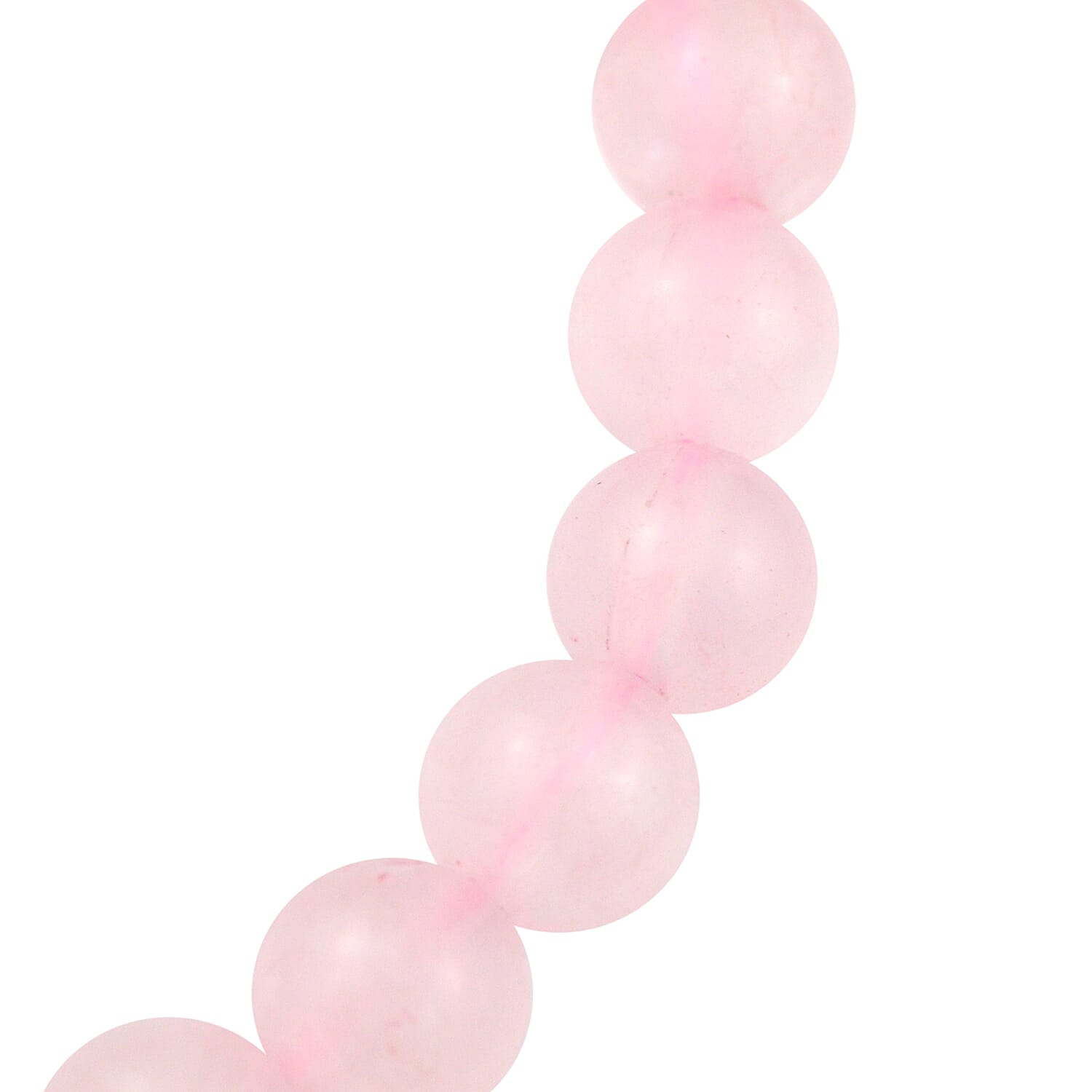 Rose Quartz Tree of Life Lucky Charm Beads Stretchable Bracelet (Size 7.5) in White Tone