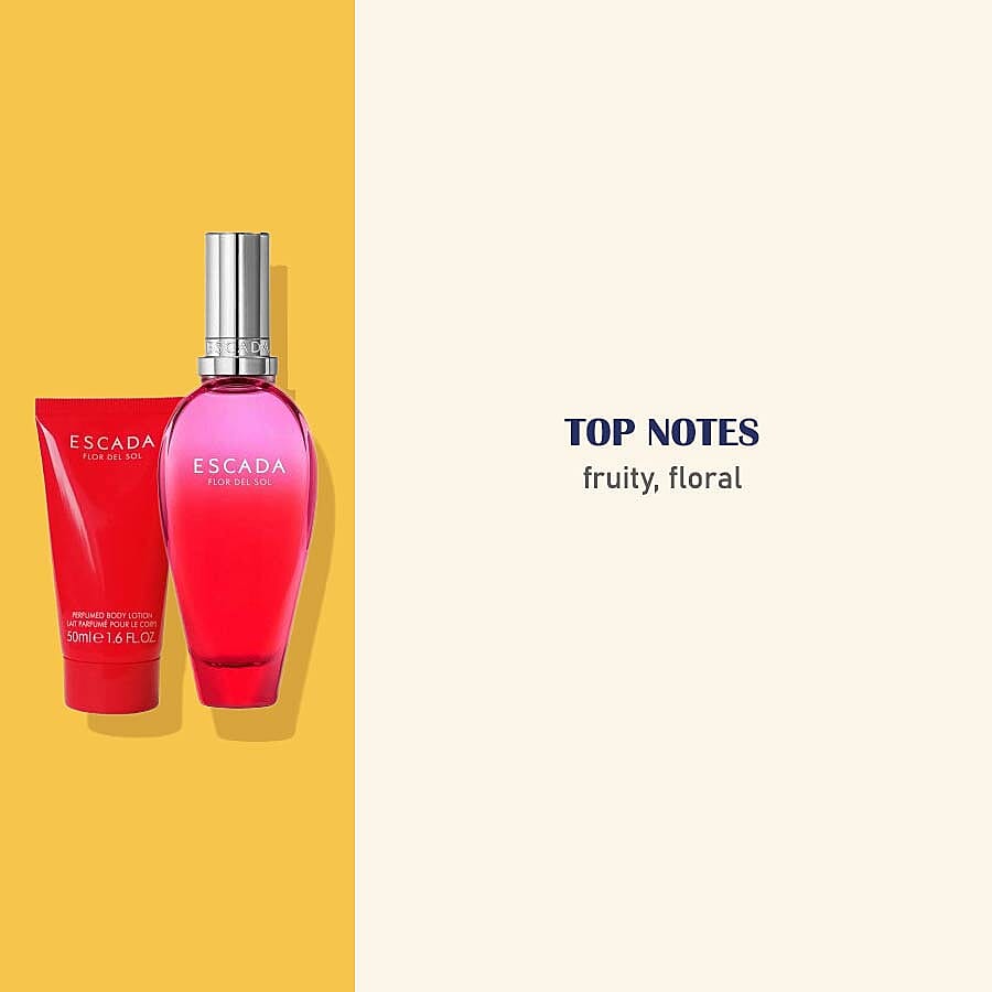 Escada Flor De Sol Gift Set (Incl. Eau De Toilette - 50ml, Body Lotion - 50ml & Bag)