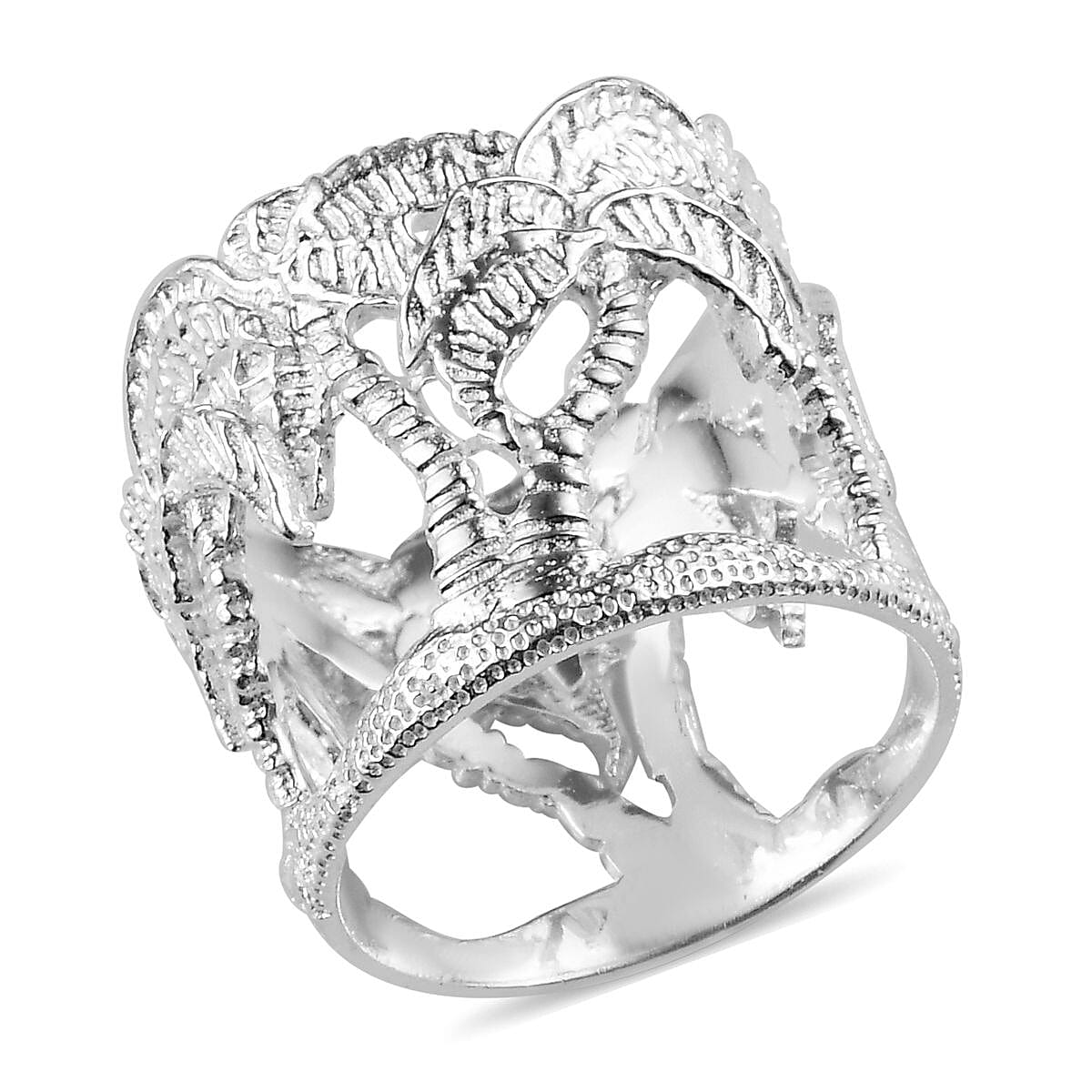 Sterling silver clearance palm tree ring