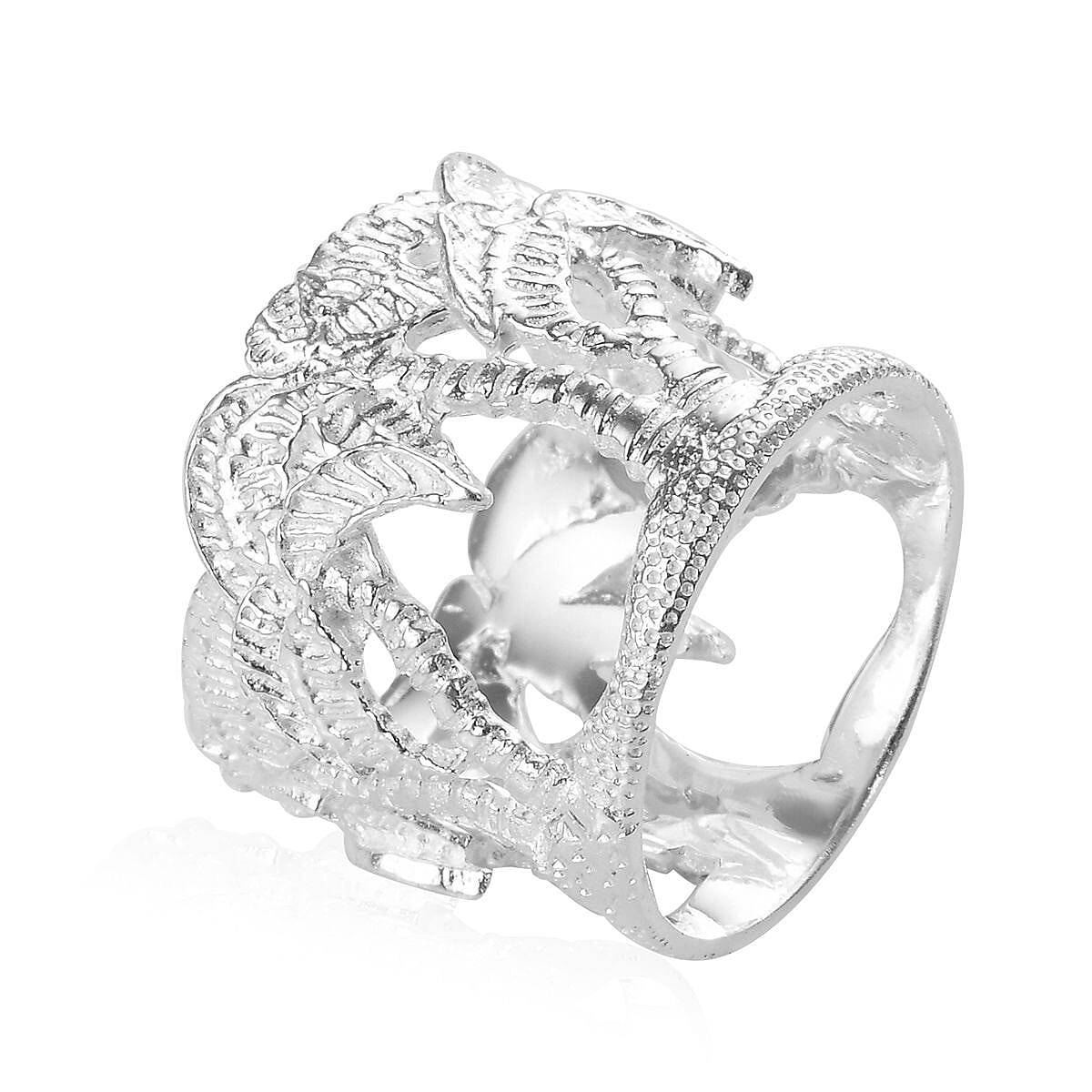 Sterling Silver Palm Tree Ring, Silver wt 5.70 Gms