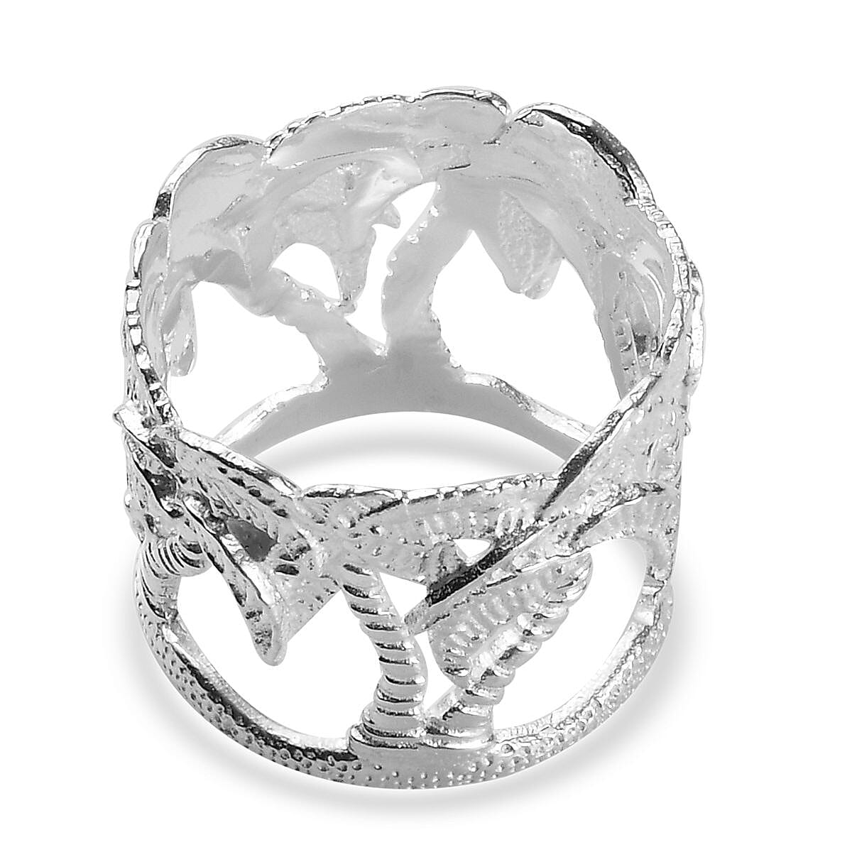 Sterling Silver Palm Tree Ring, Silver wt 5.70 Gms