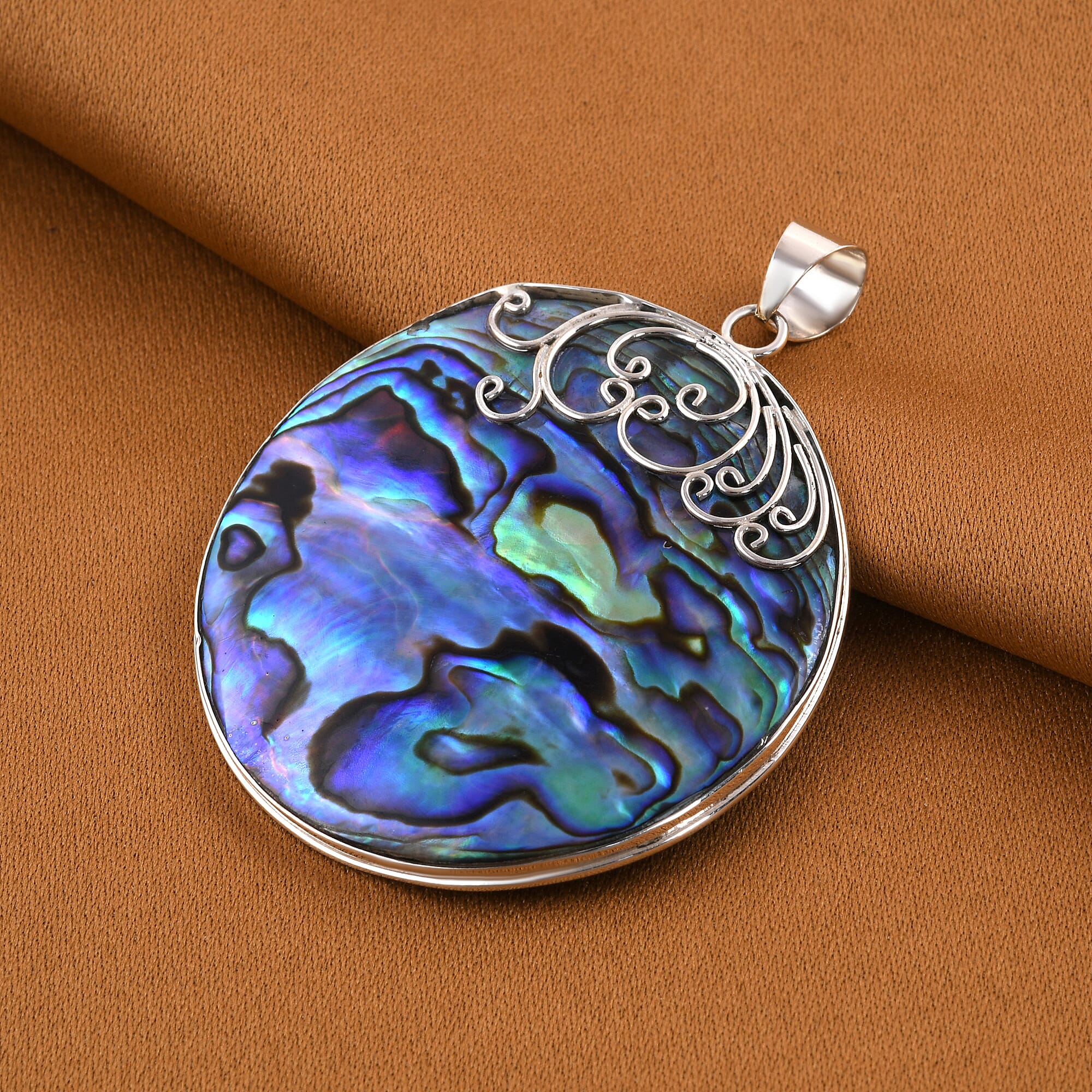 Abalone Shell Pendant- 925 Sterling Silver selling Jewelry- Shell Gemstone- Silver Shell Pendant- Jewelry For Men- Jewelry Making Pendant- Bohemian