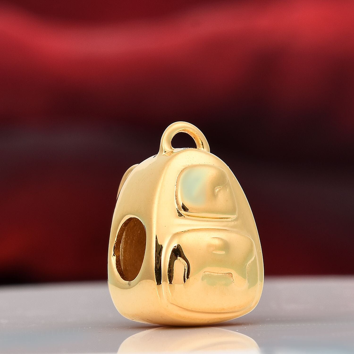 Charmes De Memoire - 14K Gold Overlay Sterling Silver School Bag Charm, Silver wt 3.00 Gms