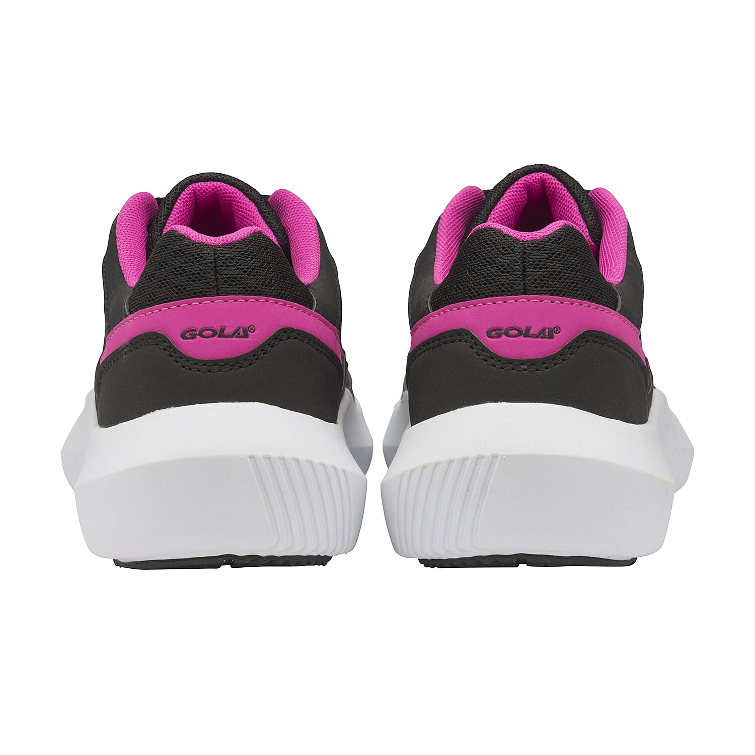 Gola Wexford Lace Up Ladies Trainer (Size 3) -  Black and Fuchsia