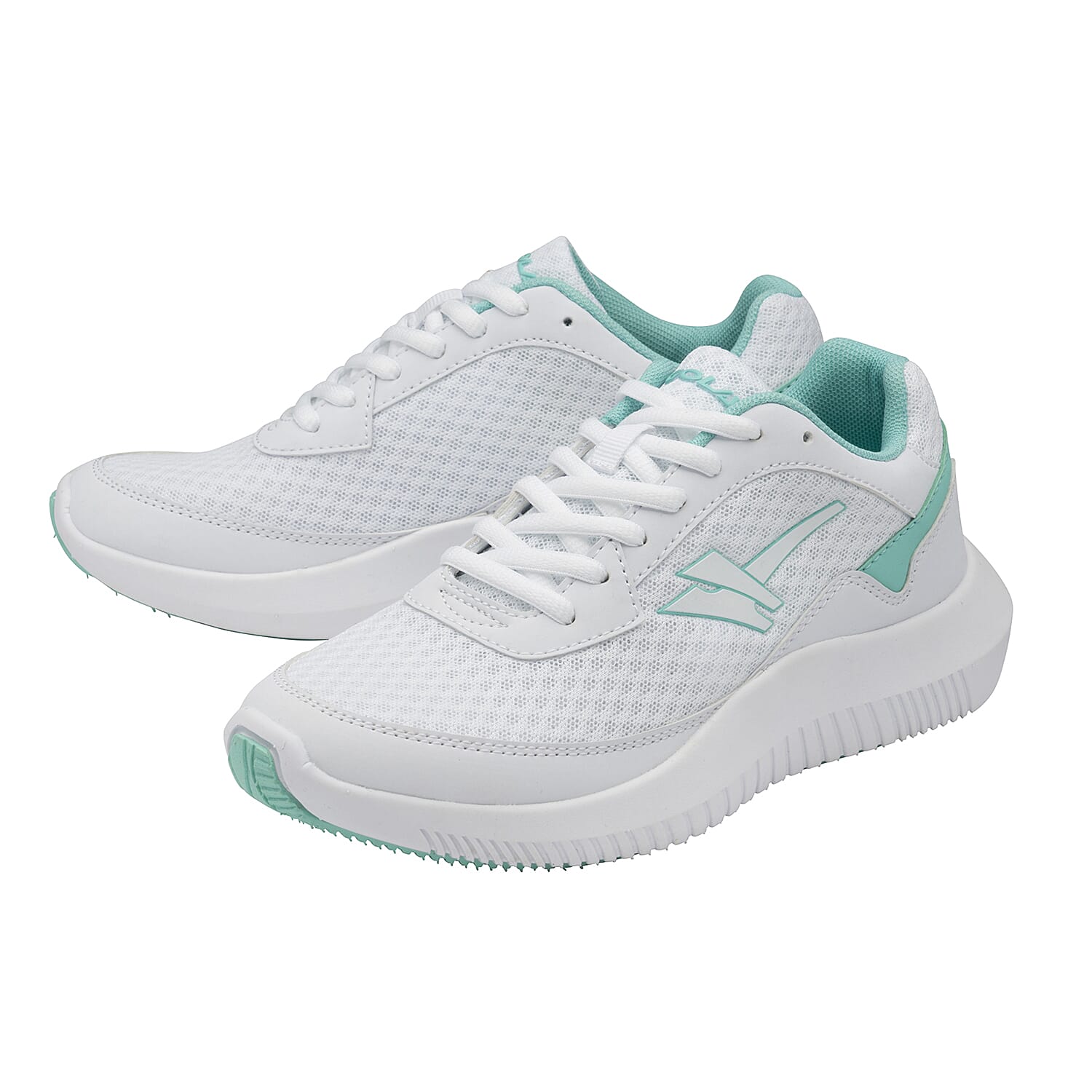 Gola Wexford Lace Up Ladies Trainer (Size 3) -  White and Sea Mist