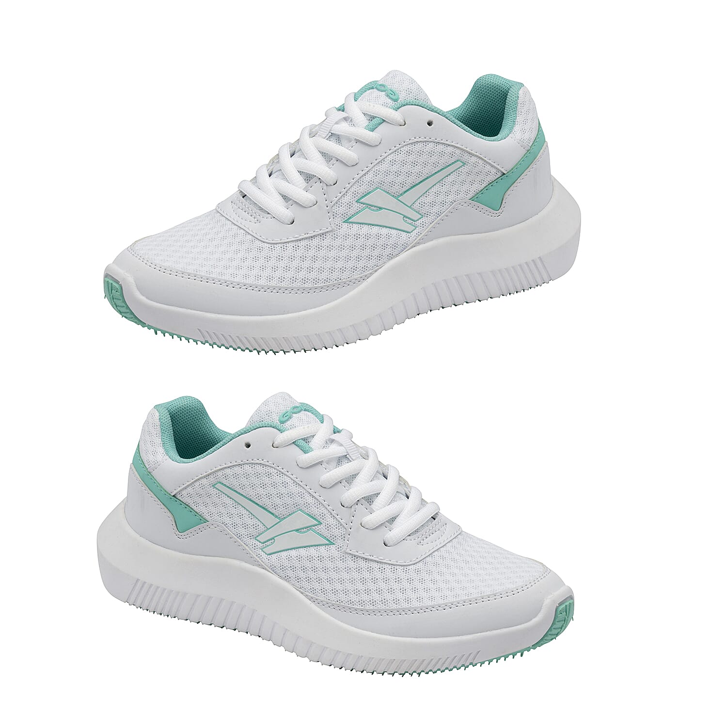 Gola Wexford Lace Up Ladies Trainer (Size 3) -  White and Sea Mist