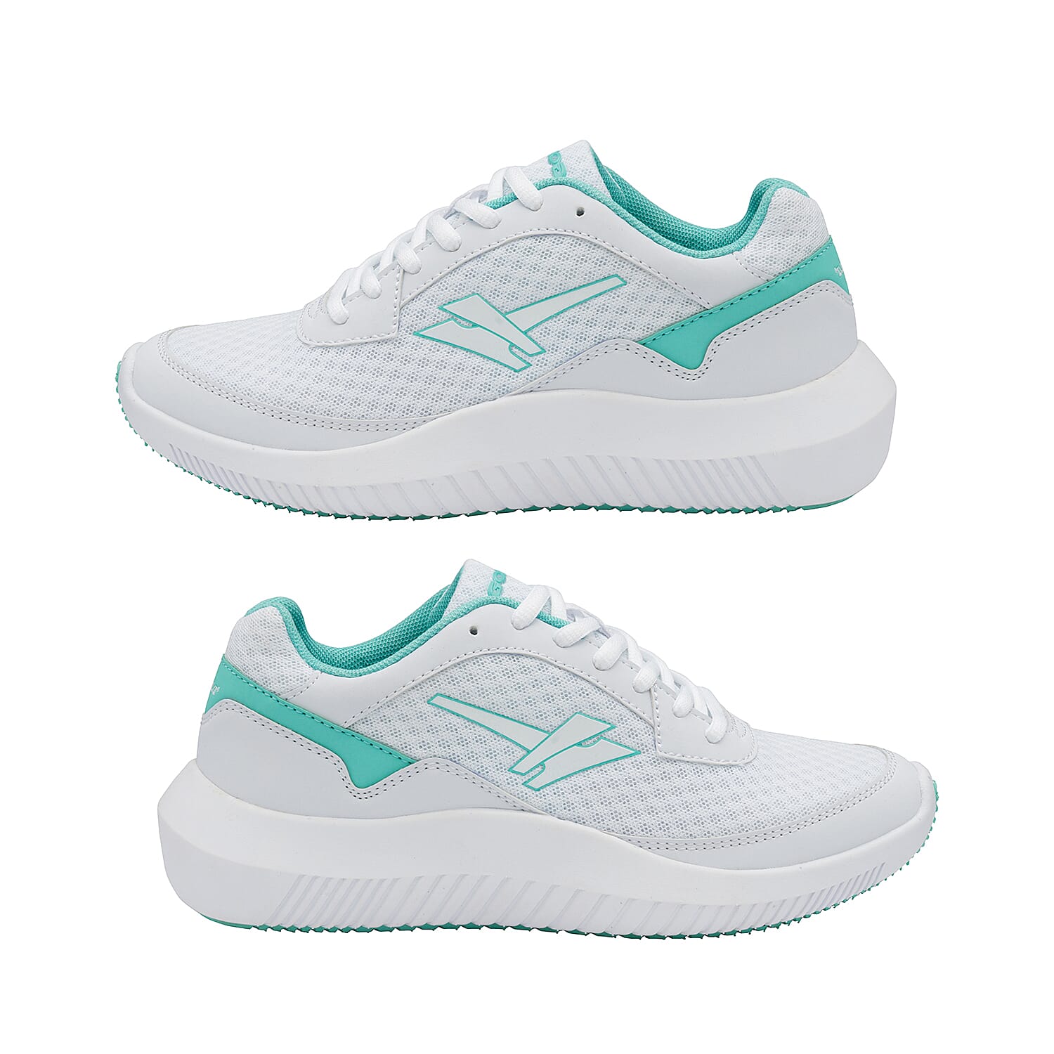 Gola Wexford Lace Up Ladies Trainer (Size 3) -  White and Sea Mist