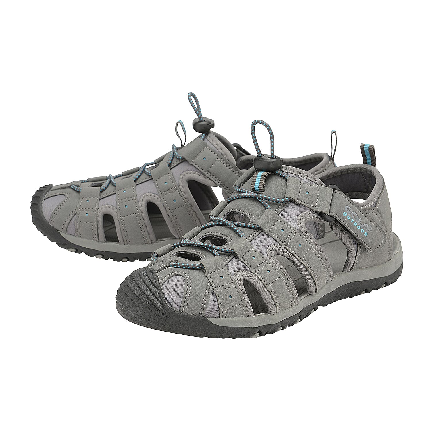 Gola Shingle 3 Closed Toe Ladies Sandal in Grey and Teal
